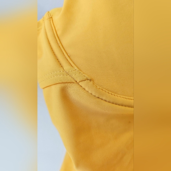 George Swimwear Tankini Set Top Padded high waist bottom Ruched Dark Yellow L - Picture 3 of 8